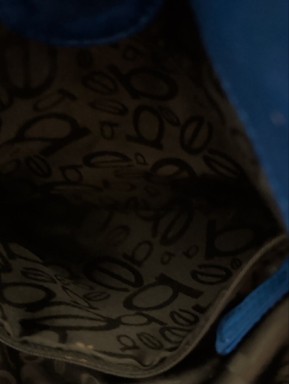 Bebe Blue Patterned Ruffle Tote Bag - Picture 13 of 16